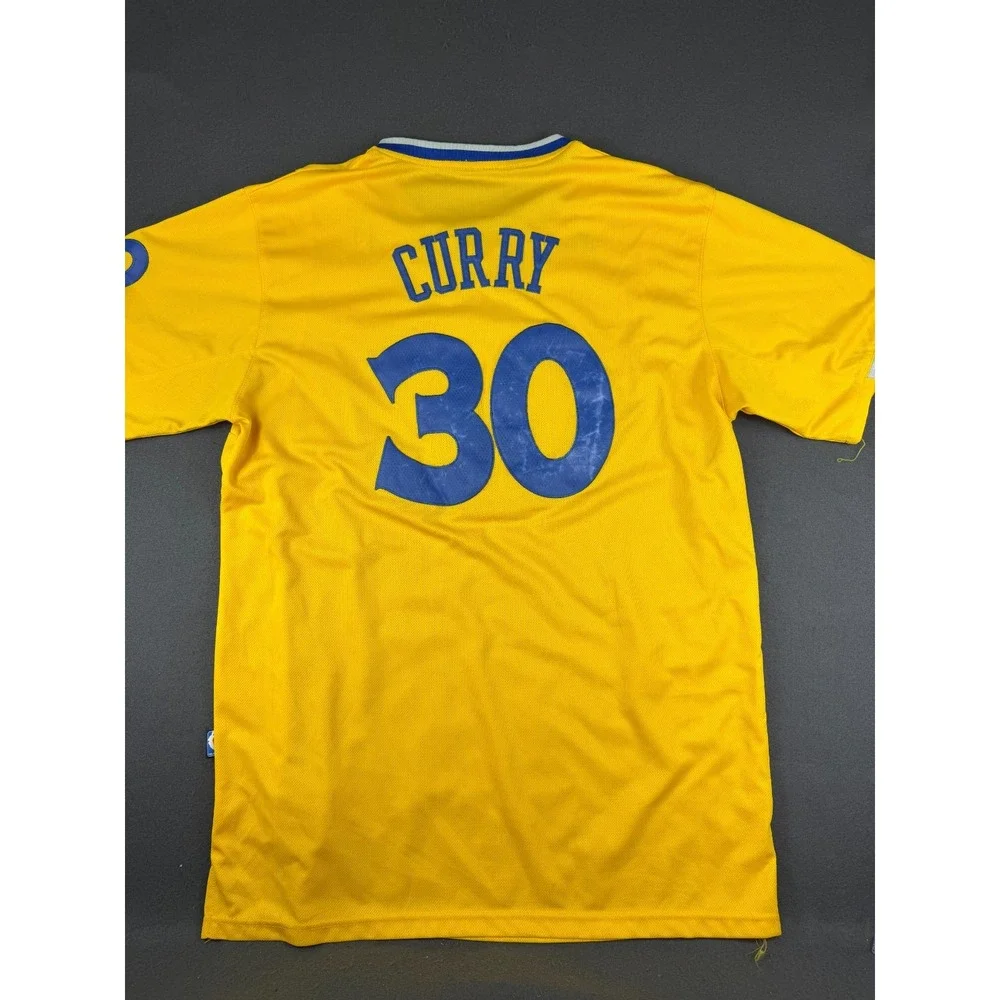 Adidas Mens Yellow Golden State Warriors Stephen Curry 2013 NBA Jersey #30 3XL